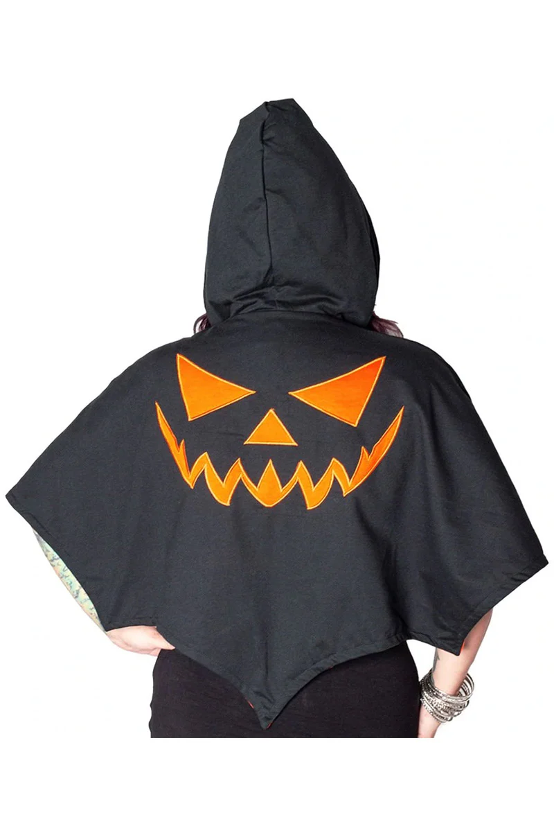 Reversible Trick Or Treat Pumpkin Cape - Image 6