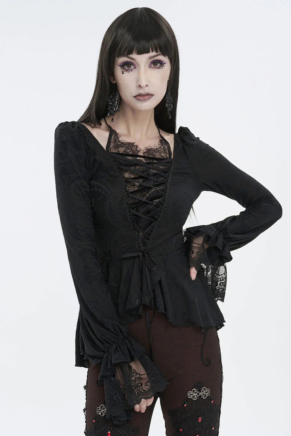 Romantic Goth Ruffles Top - Image 7