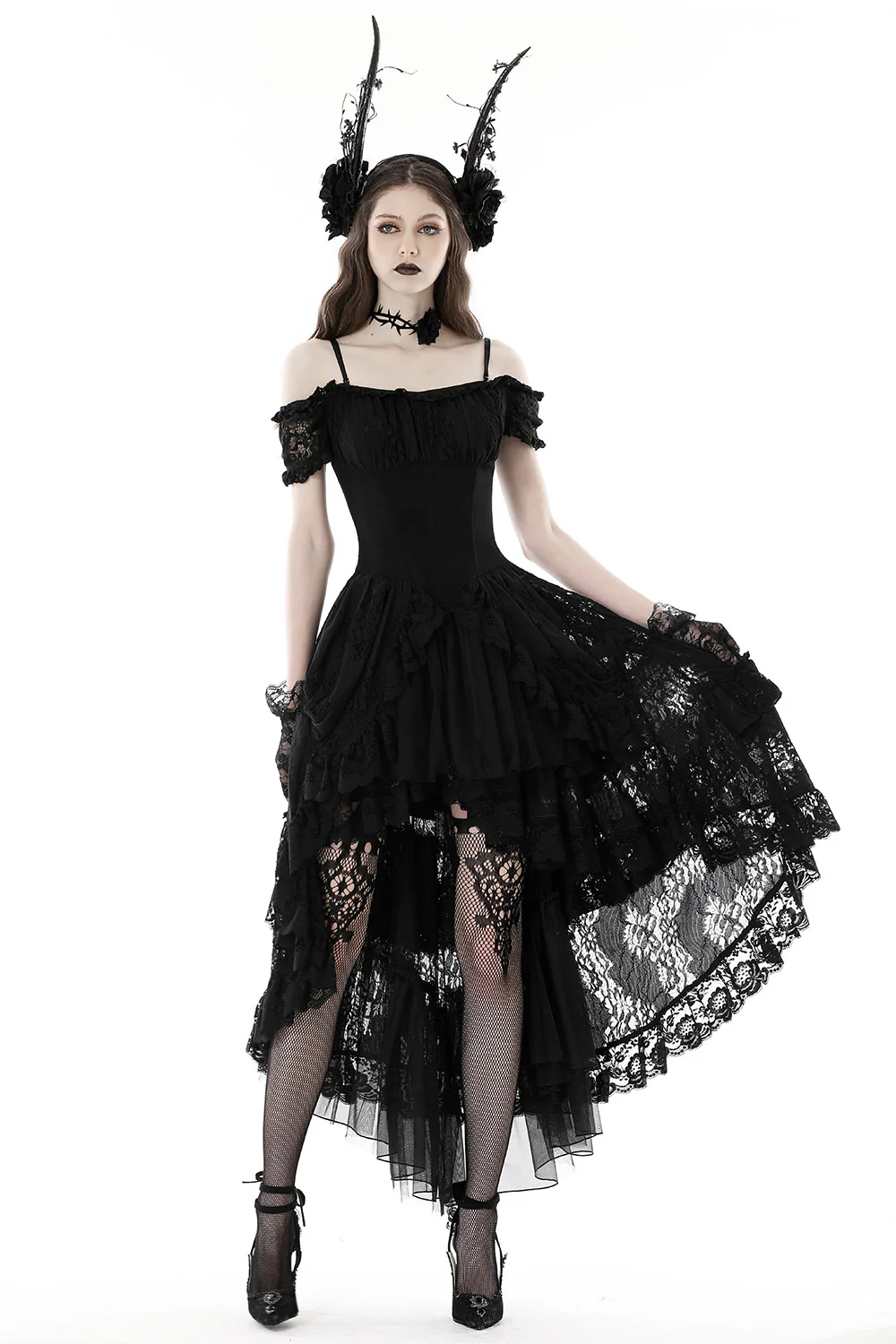 Romantic Ruffles High Low Dress - Image 4