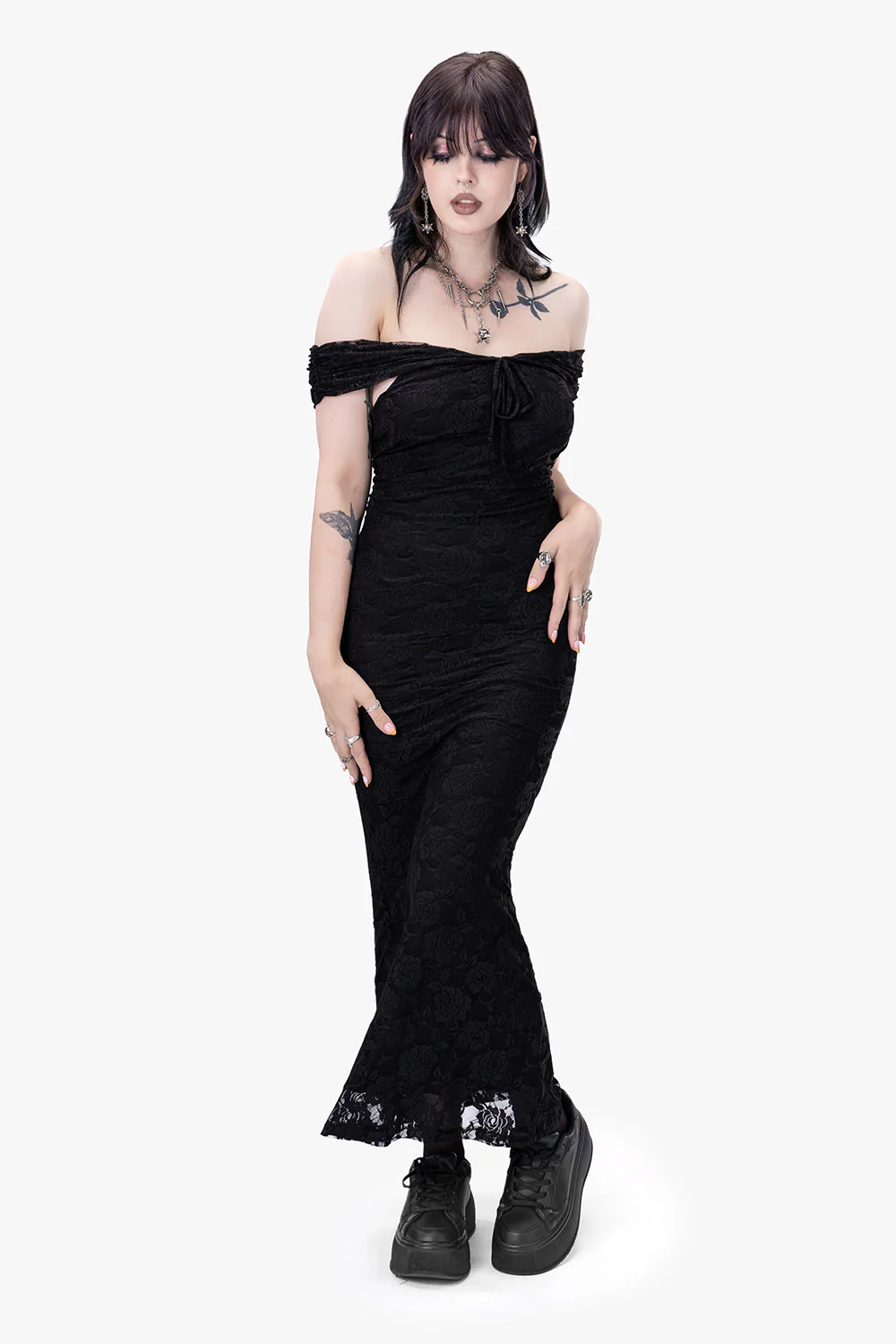 Rosaline Maxi Lace Dress - Image 4