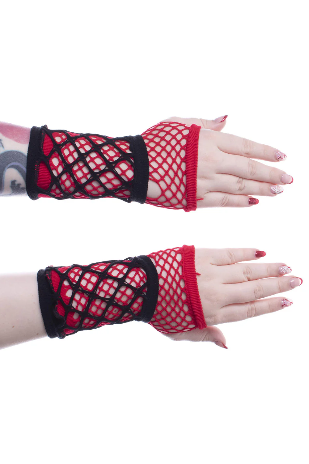Ruby Mesh Gloves [BLACK/RED] - Image 2