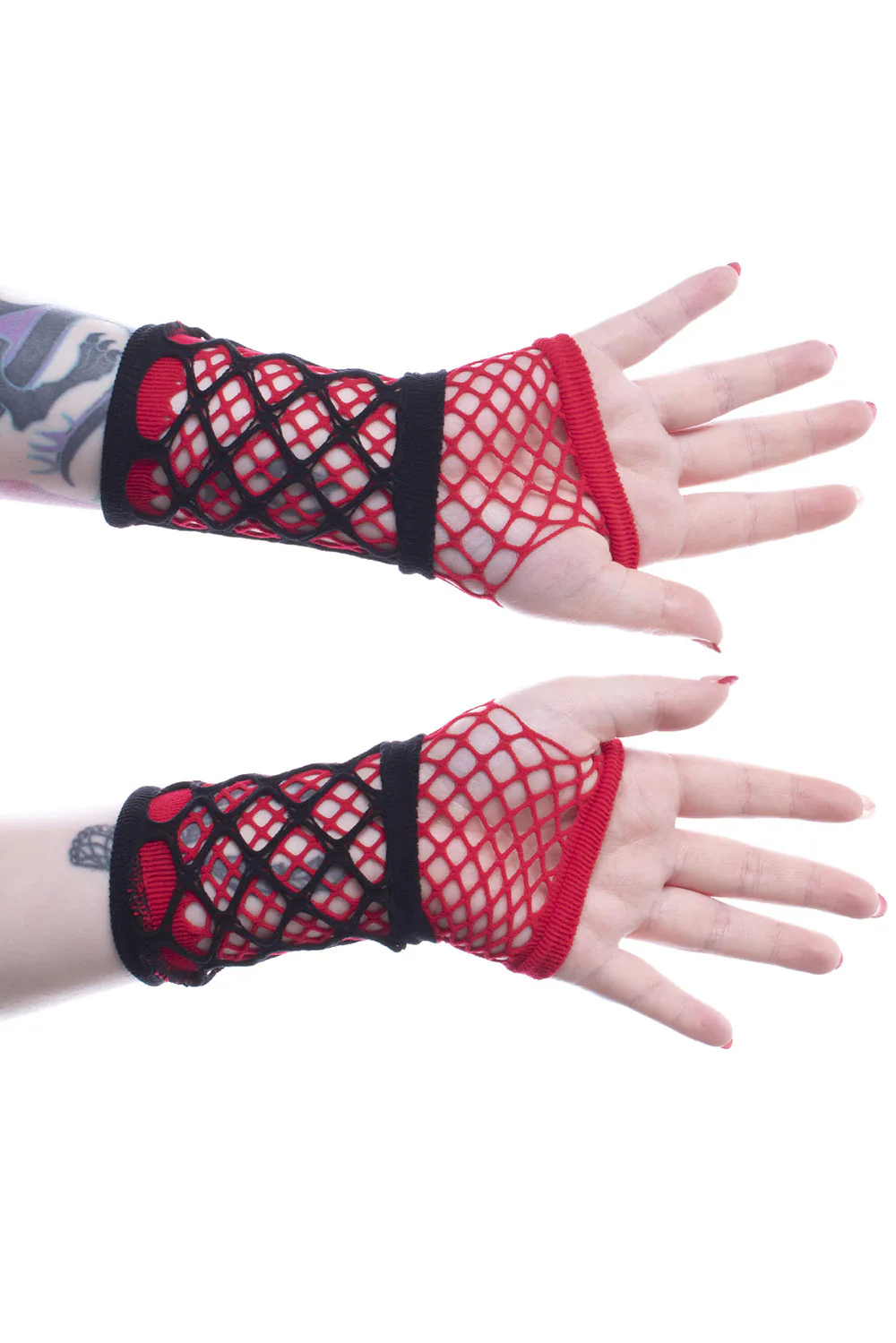 Ruby Mesh Gloves [BLACK/RED] - Image 3