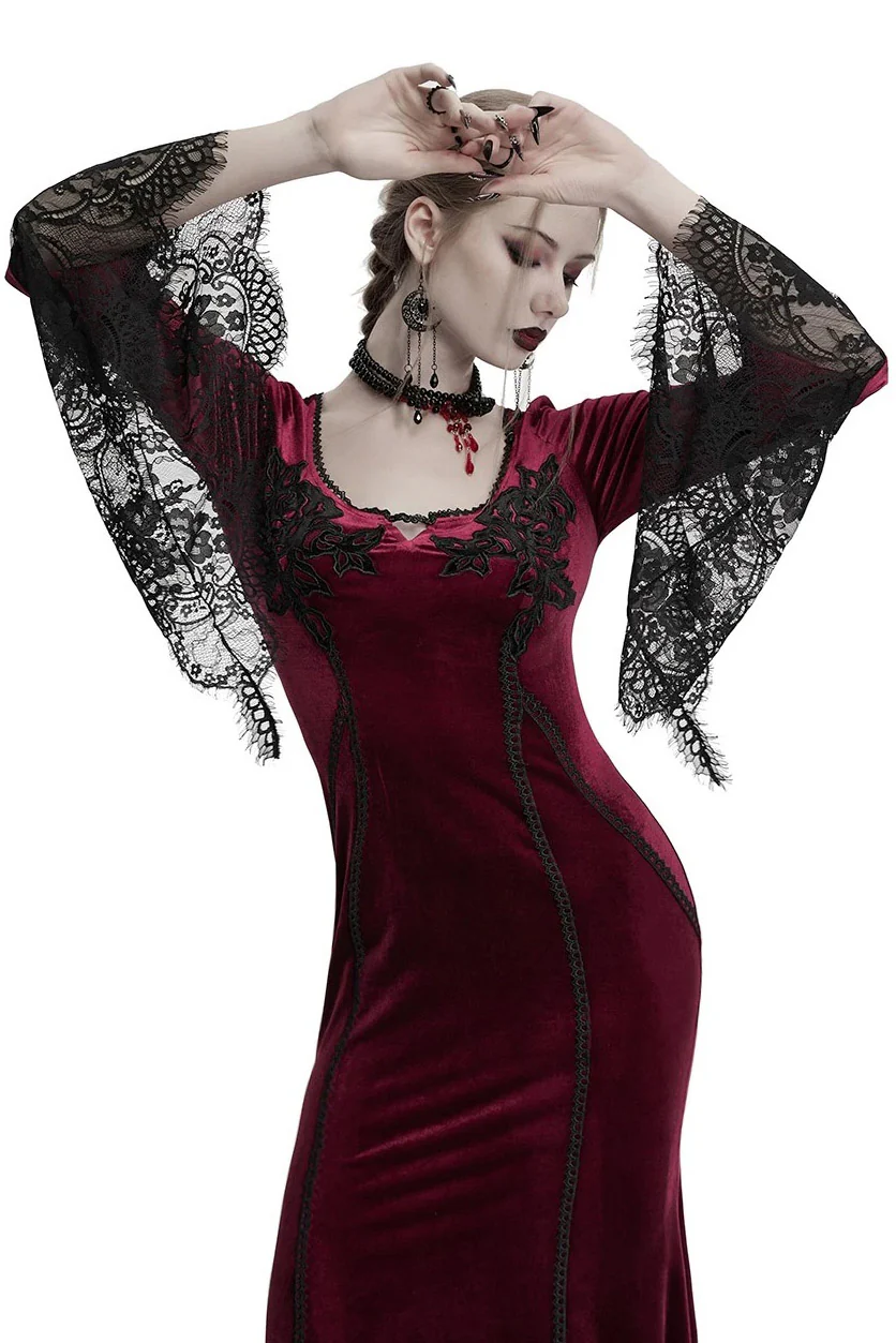 Scarlet Petals Maxi Dress [Red Velvet] - Image 2