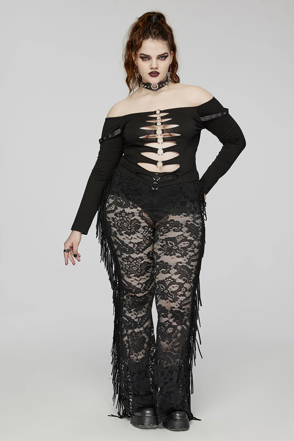 Shredded Punk Pierced Top [Plus Size] - Image 2