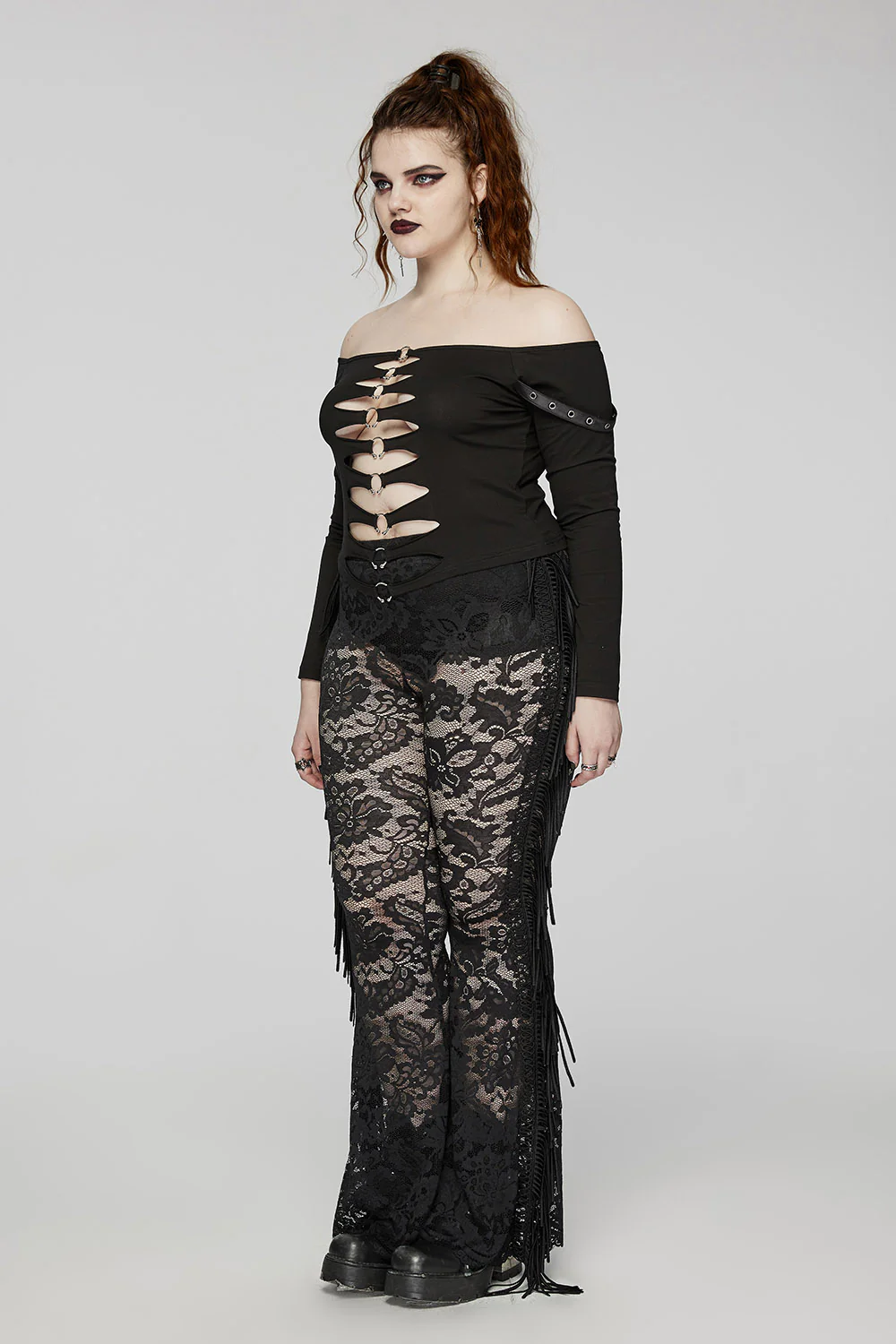 Shredded Punk Pierced Top [Plus Size] - Image 3
