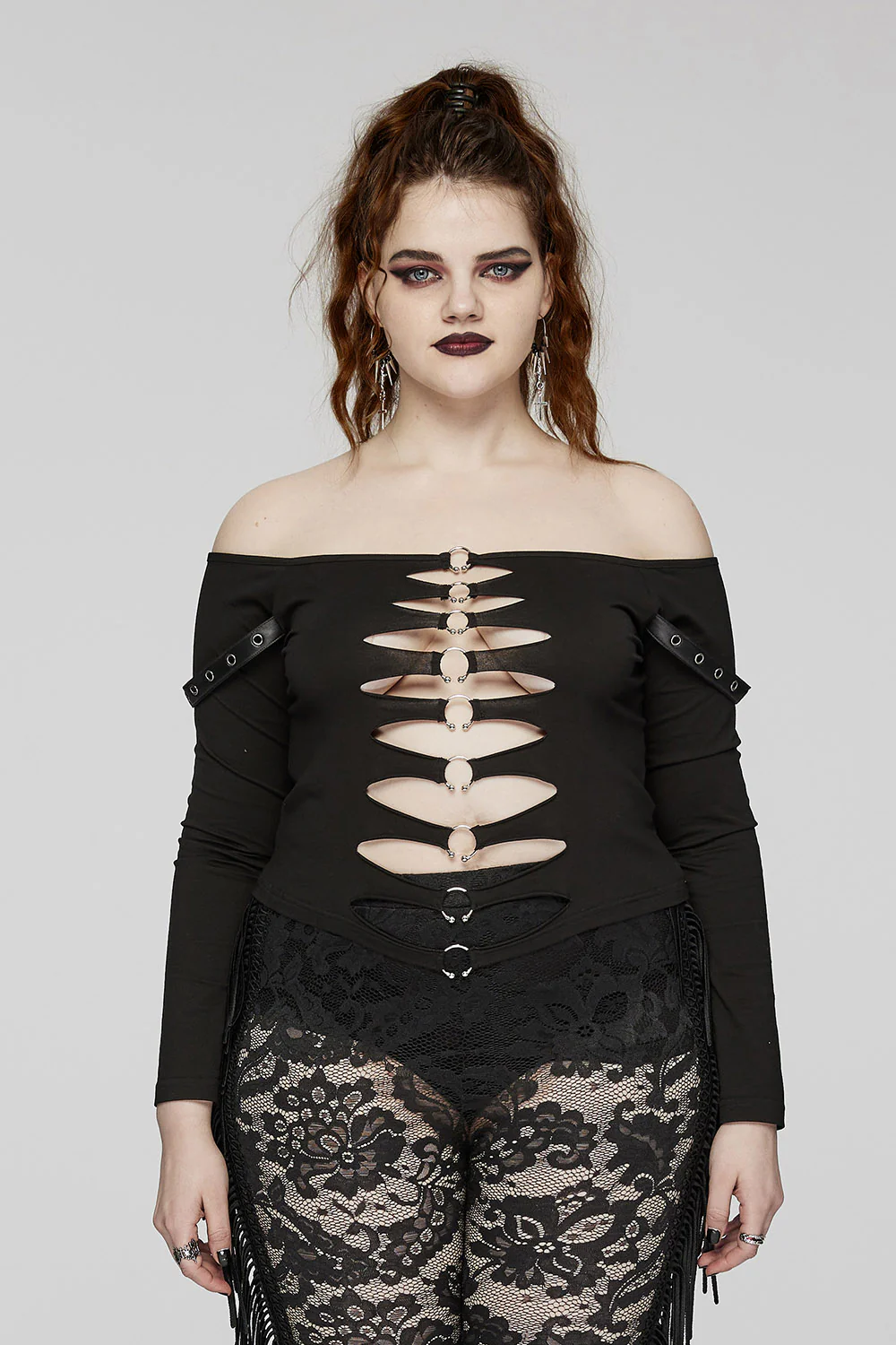 Shredded Punk Pierced Top [Plus Size] - Image 5