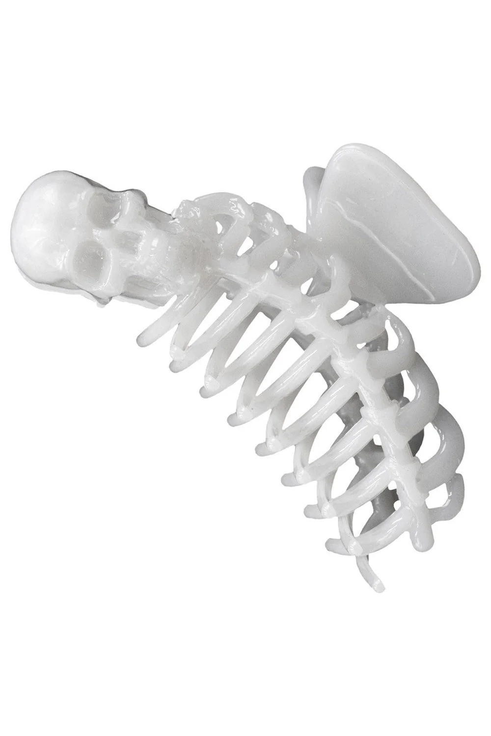 Skeleton Ribcage Hair Claw Clip White [Glow In The Dark] - Image 4