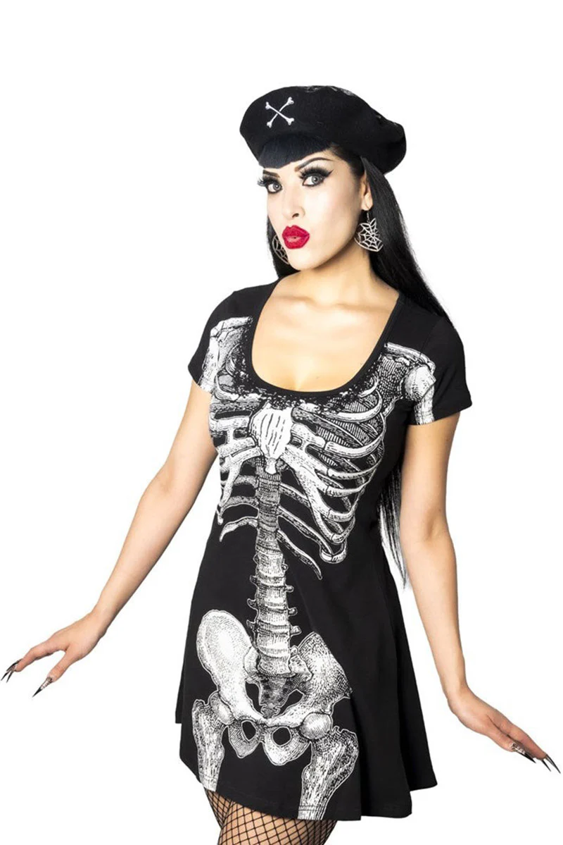 Skeleton White Flare Dress - Image 6