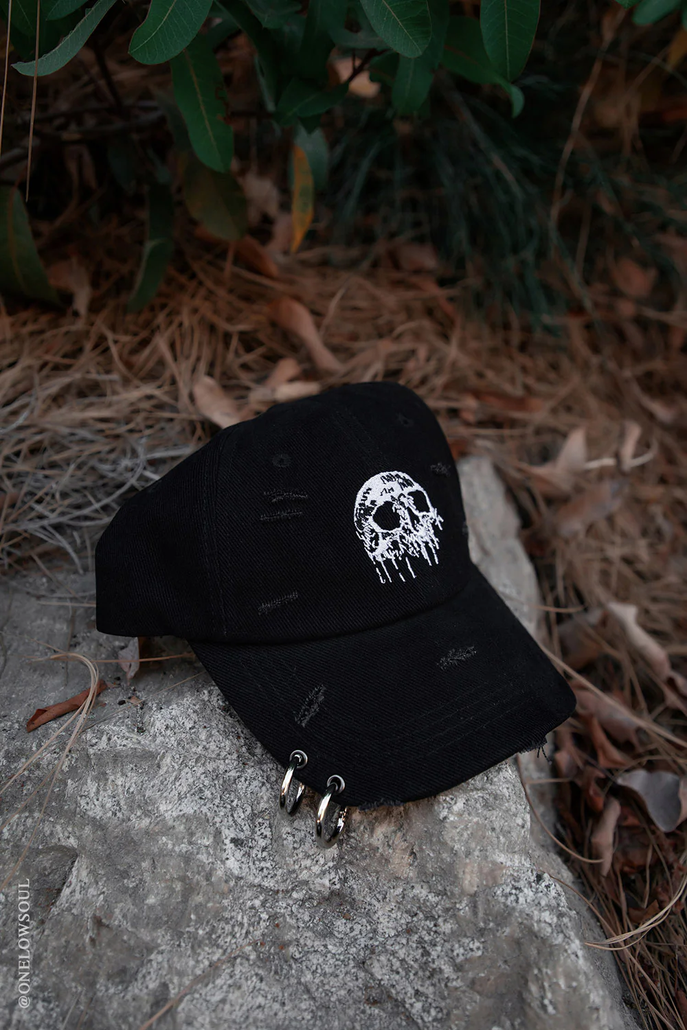 Skull Drip Pierced Baseball Cap - Image 9