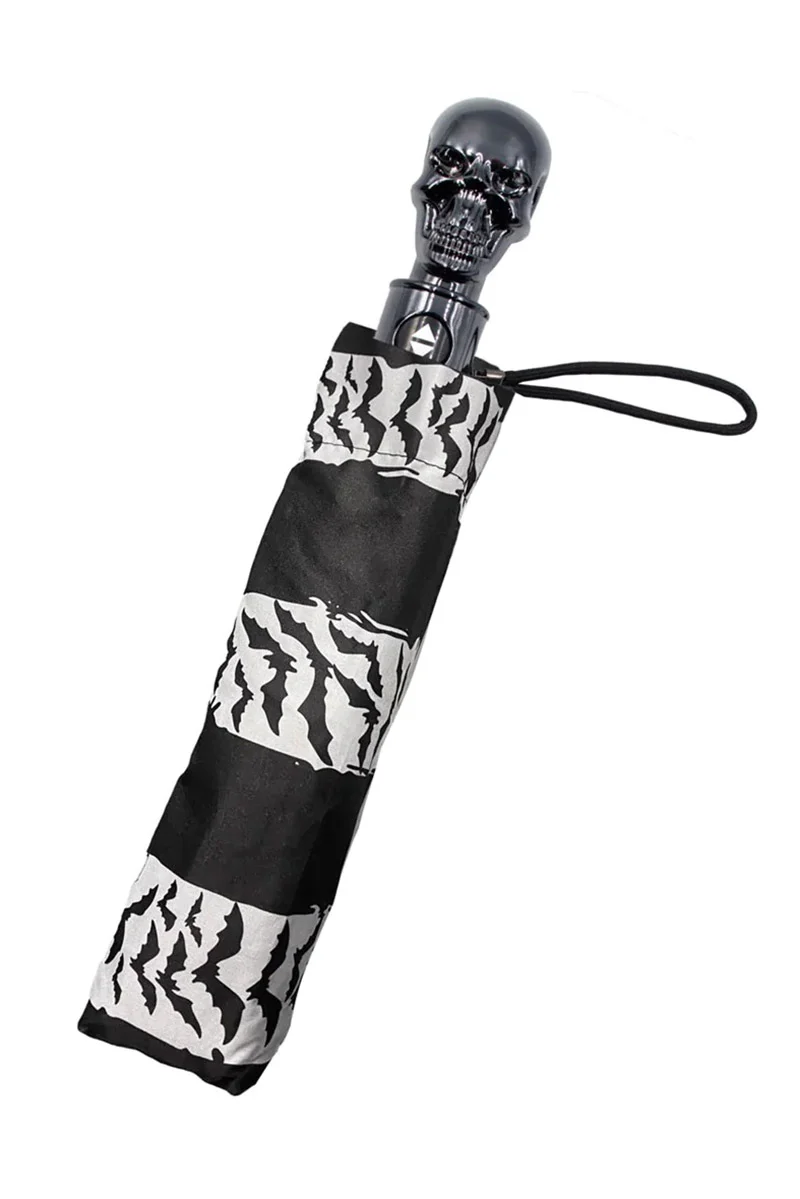 Skull Handle Bat Swirl Umbrella - Image 2