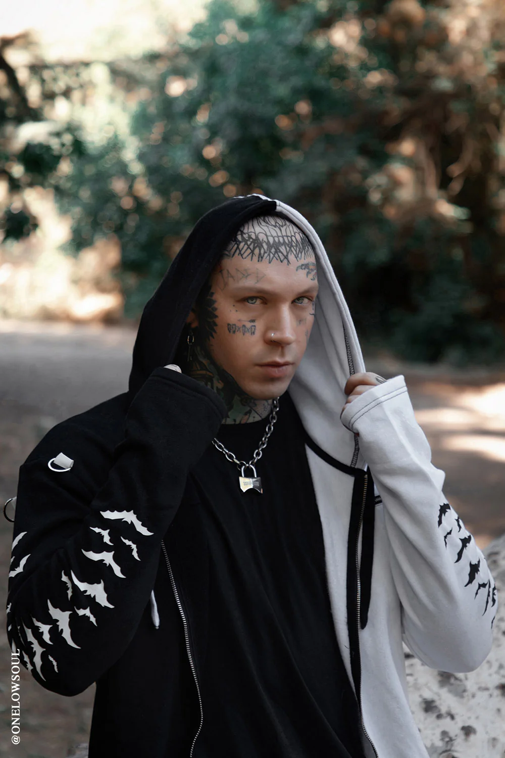 Split Mage Hoodie [Black/White] - Image 13