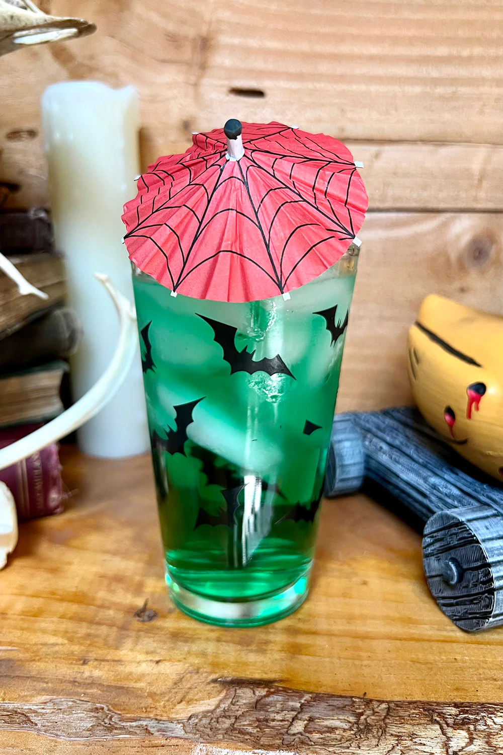 Spooky Cocktail Umbrellas [ORANGE SPIDERS] - Image 3