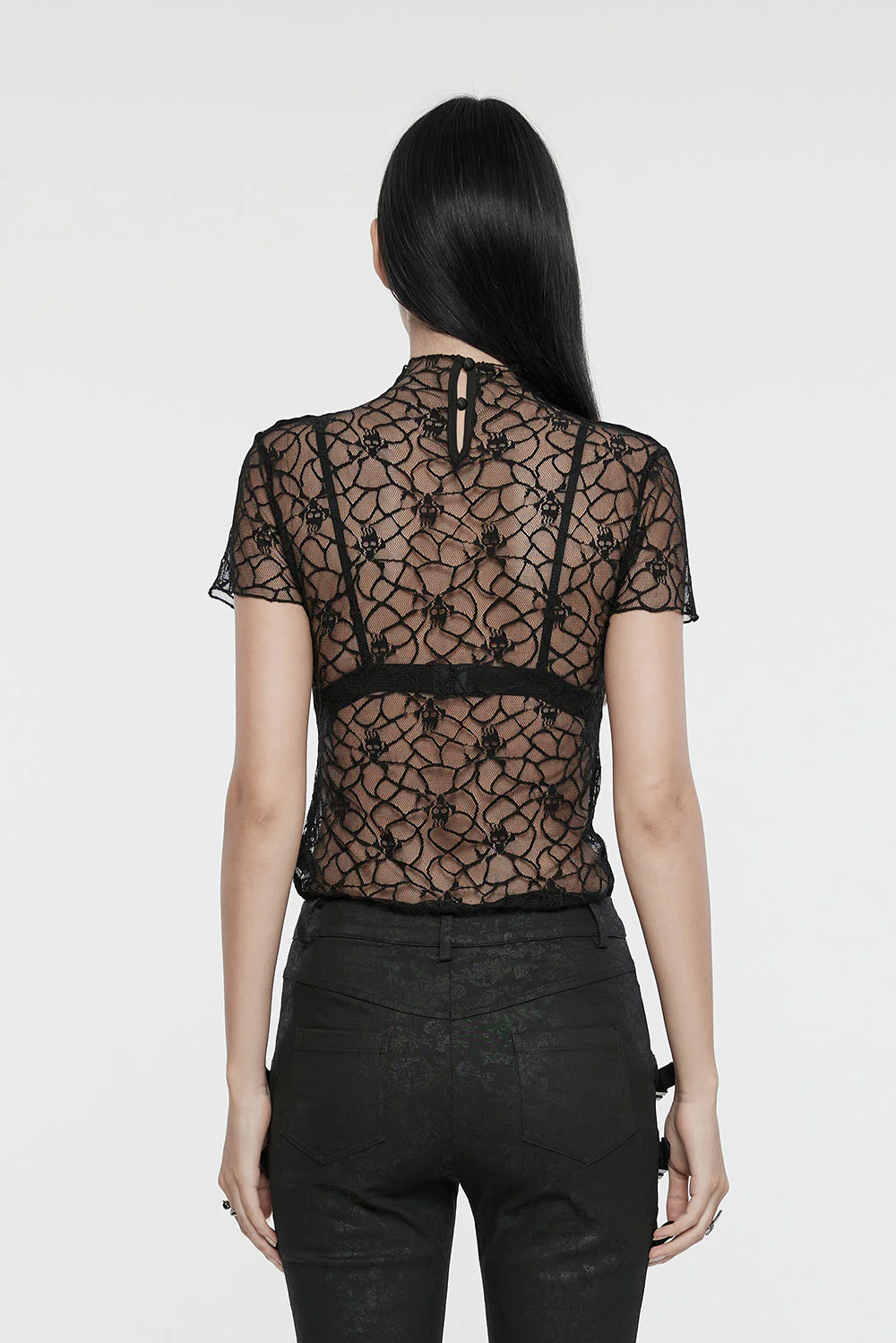 Stapled Skull Mesh Top - Image 6
