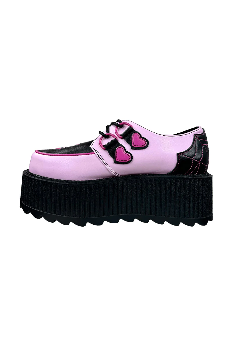 Super Kreep Drac Hello Kitty Platform Shoes [Pink/Black] [NO RESTOCKS] - Image 6