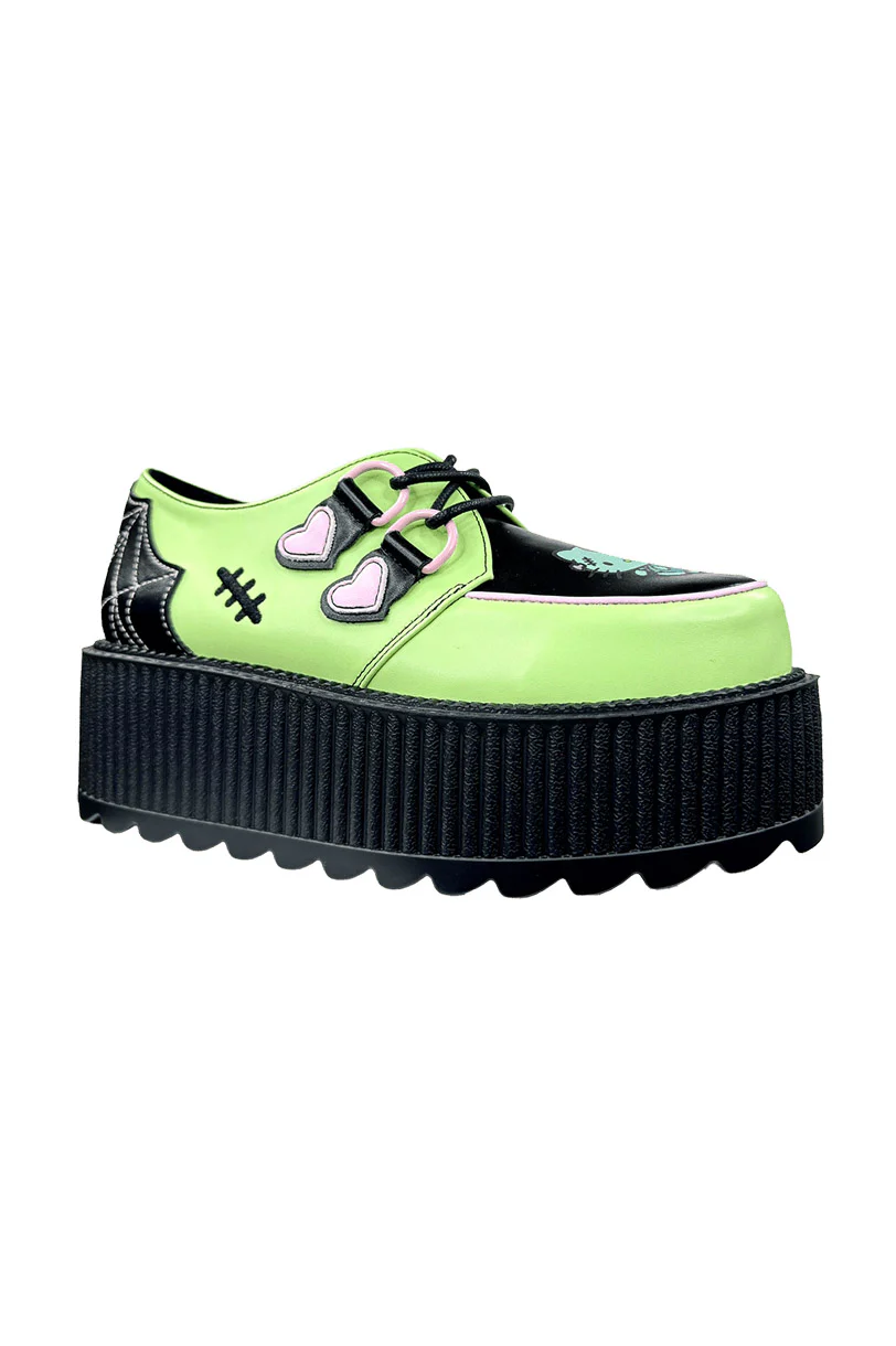 Super Kreep Frankie Hello Kitty Platforms [Green/Black] [NO RESTOCKS] - Image 2