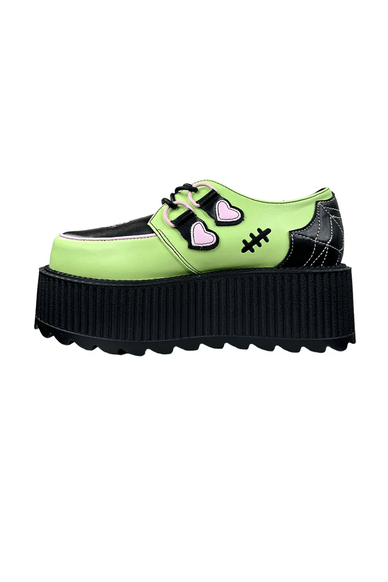 Super Kreep Frankie Hello Kitty Platforms [Green/Black] [NO RESTOCKS] - Image 6