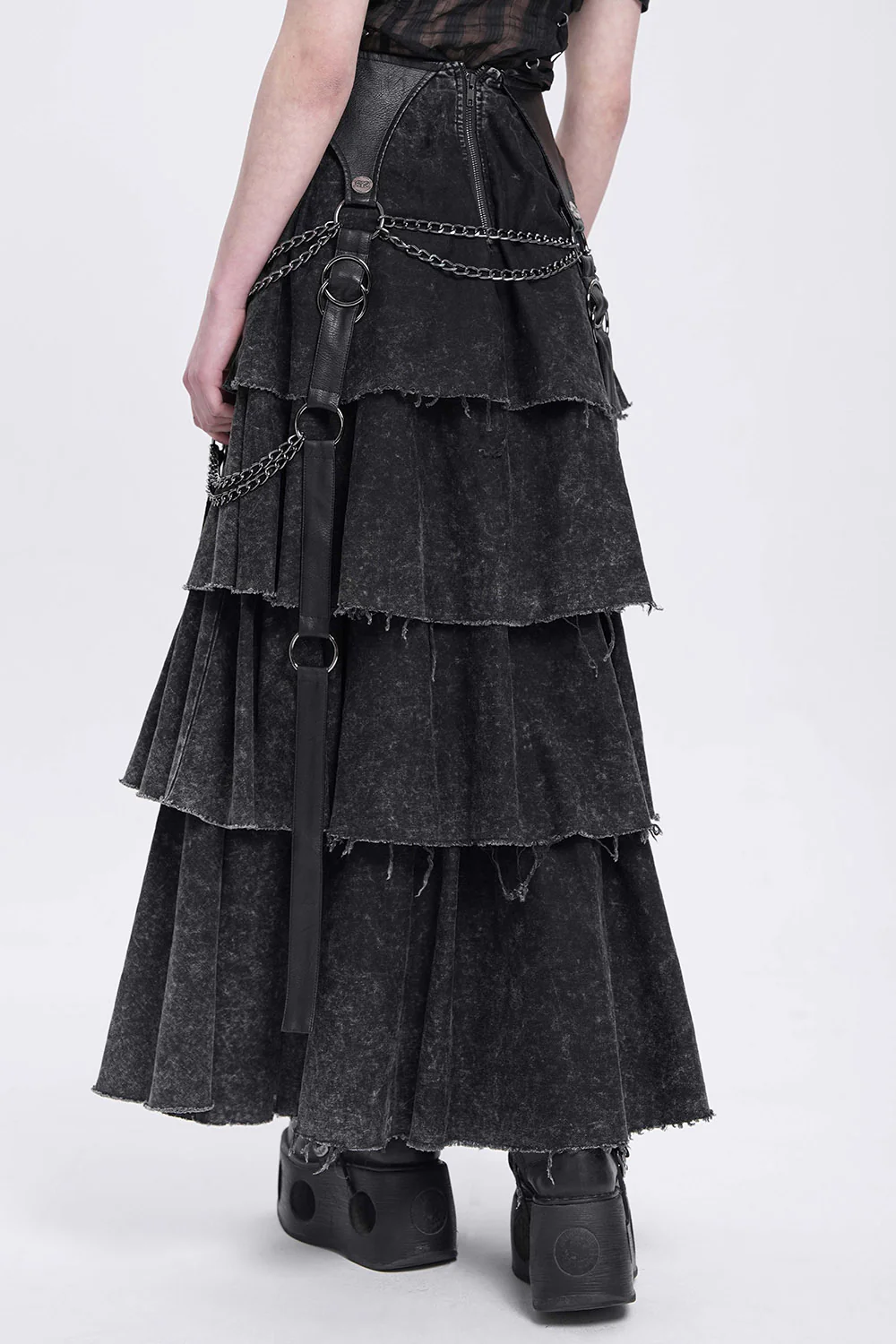 Swashbuckle Layered Lace-Up Skirt - Image 5