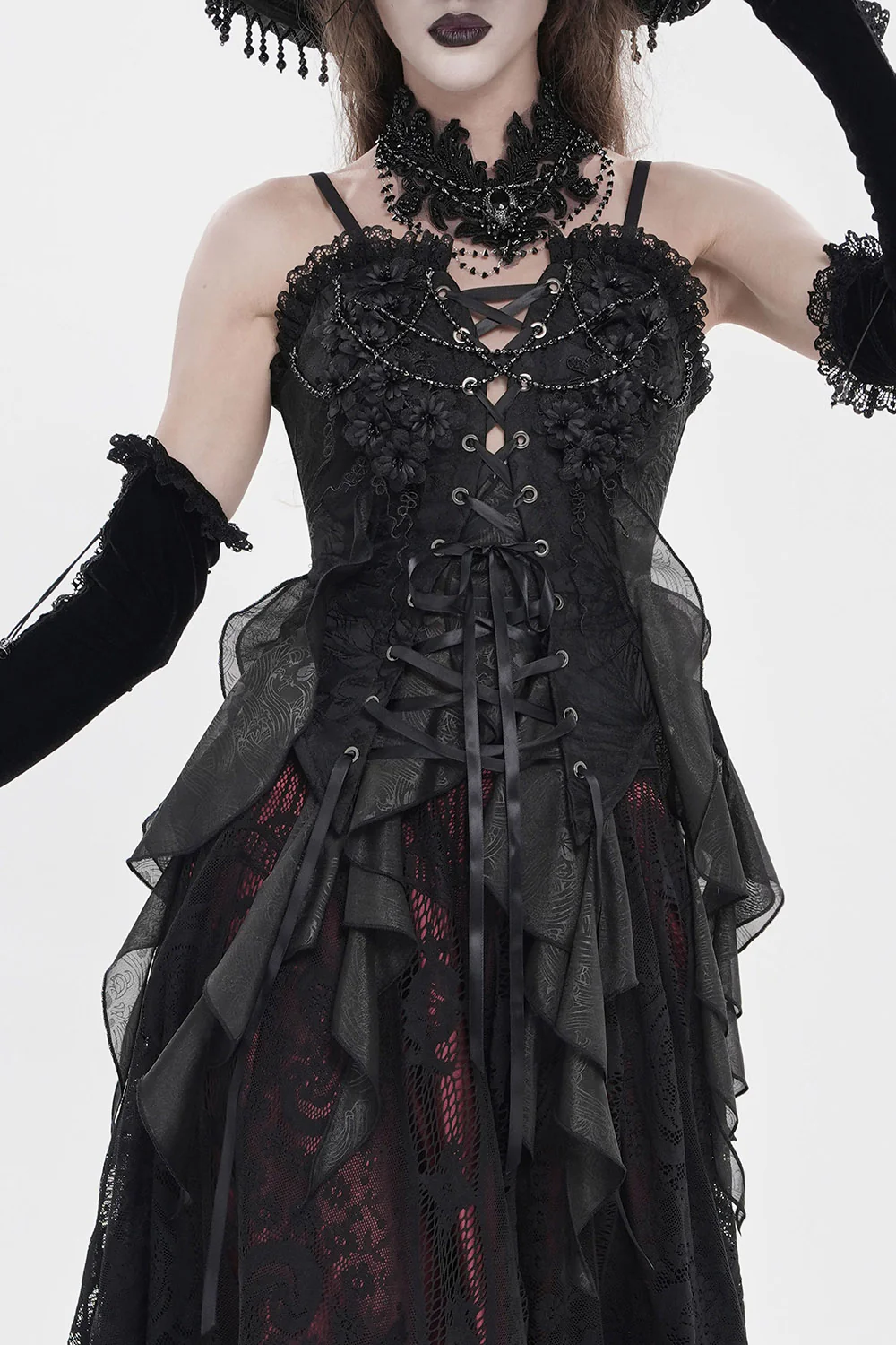 Tempest Siren Lace-Up Tank Top - Image 2