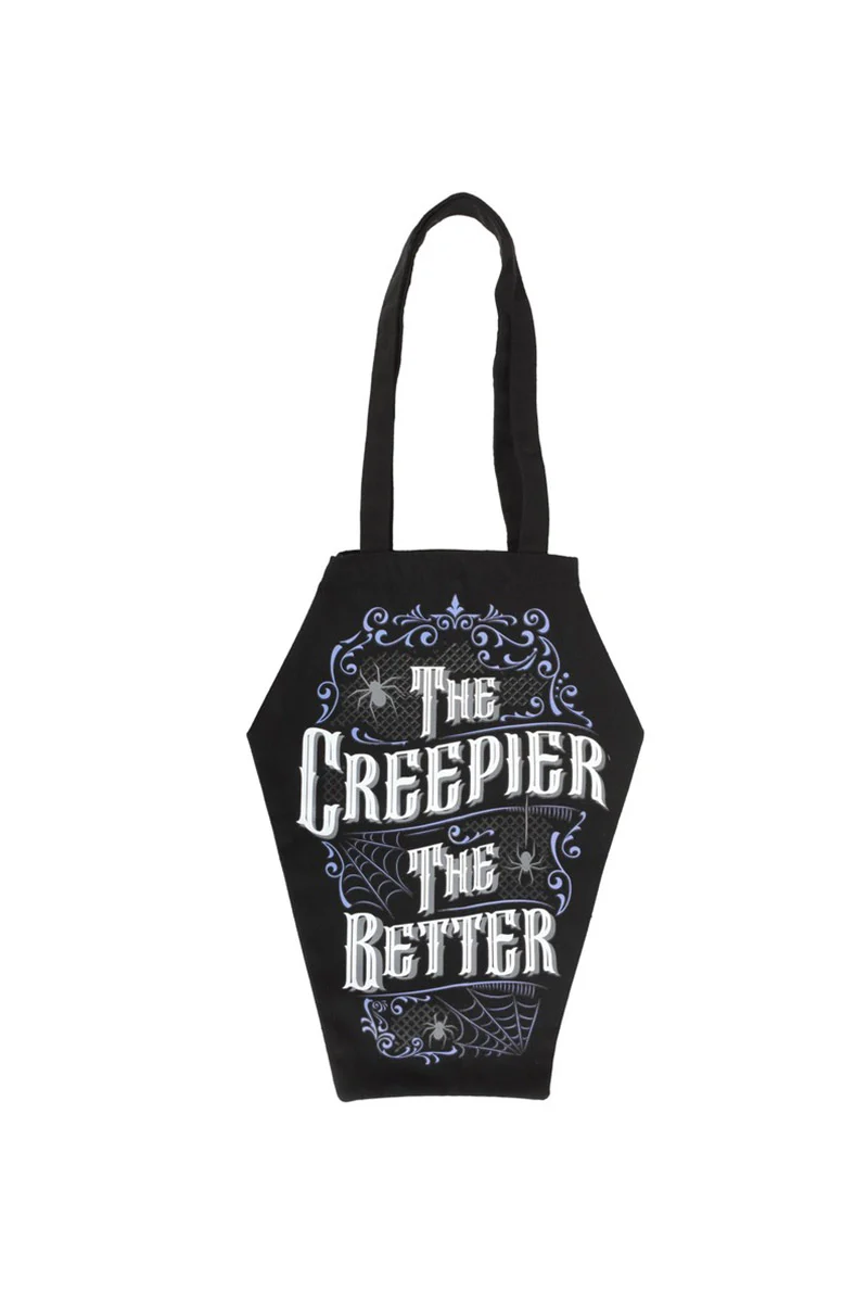 The Creepier the Better Coffin Shaped Tote Bag - Image 2