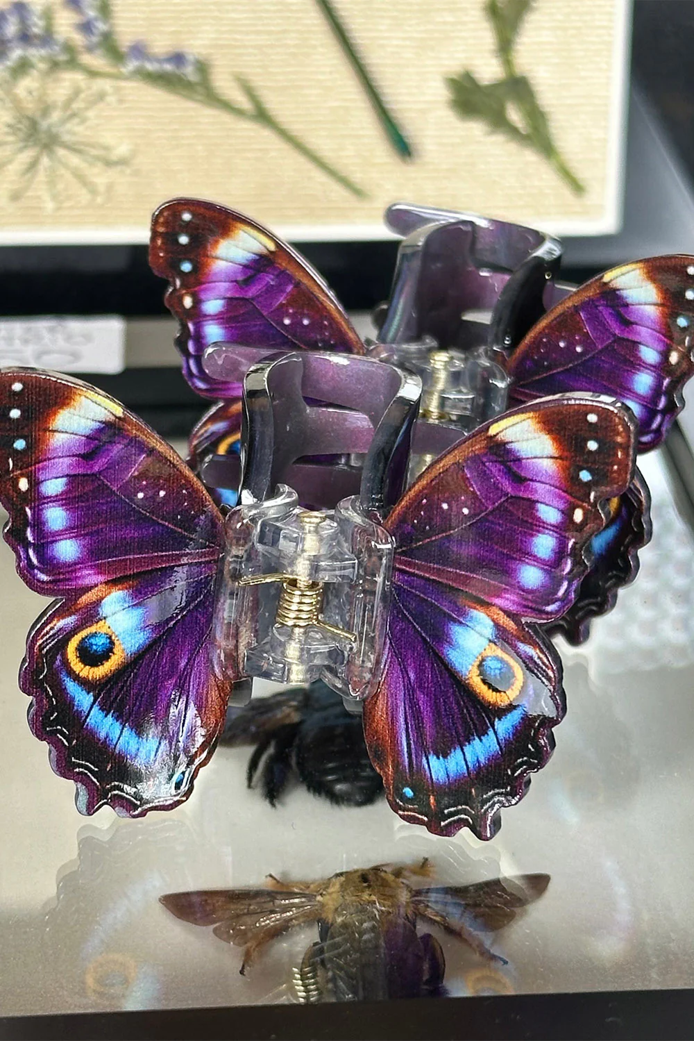 The Empress Twin Butterfly Hair Clip Set - Image 2