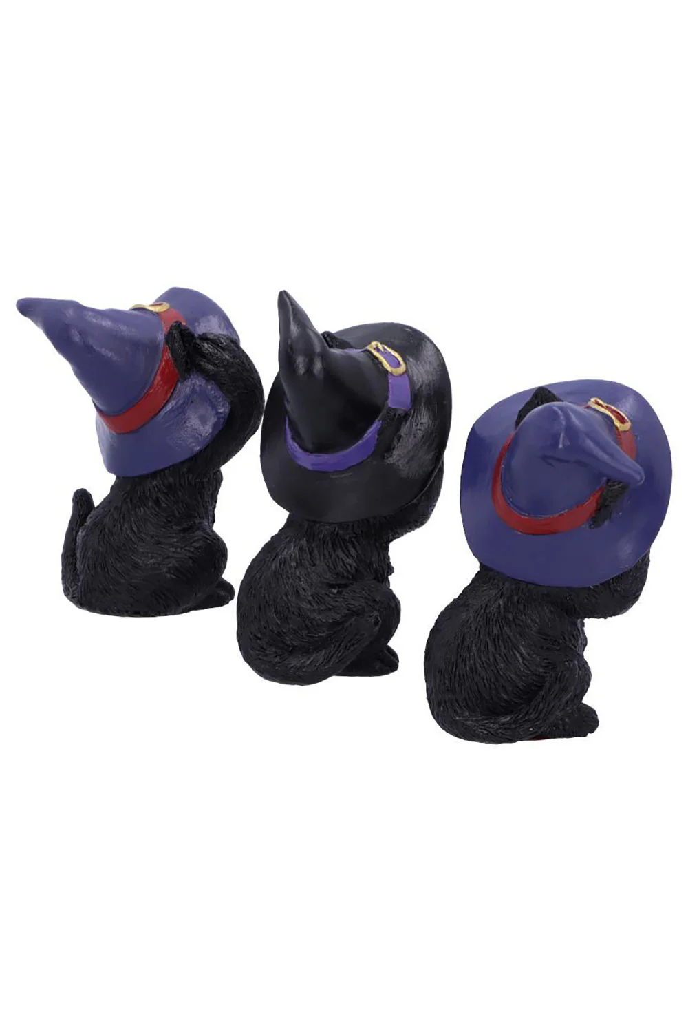 Three Wise Familiars See No Hear No Speak No Evil Black Cats Figurines - Image 5