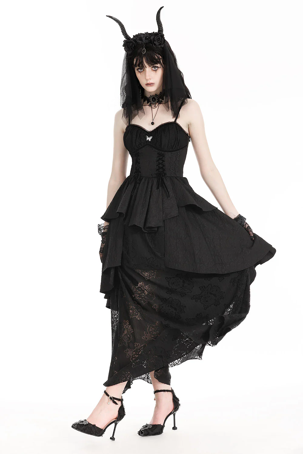 Trad Goth Lace Dress - Image 2