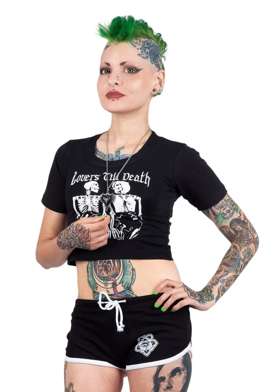 Traditional Tattooed Short Shorts [Black/White] - Image 5