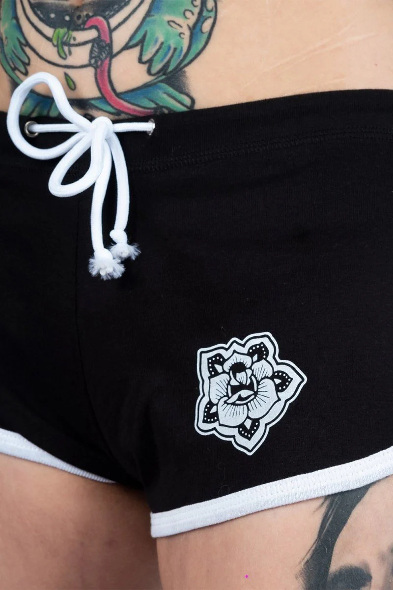 Traditional Tattooed Short Shorts [Black/White] - Image 7