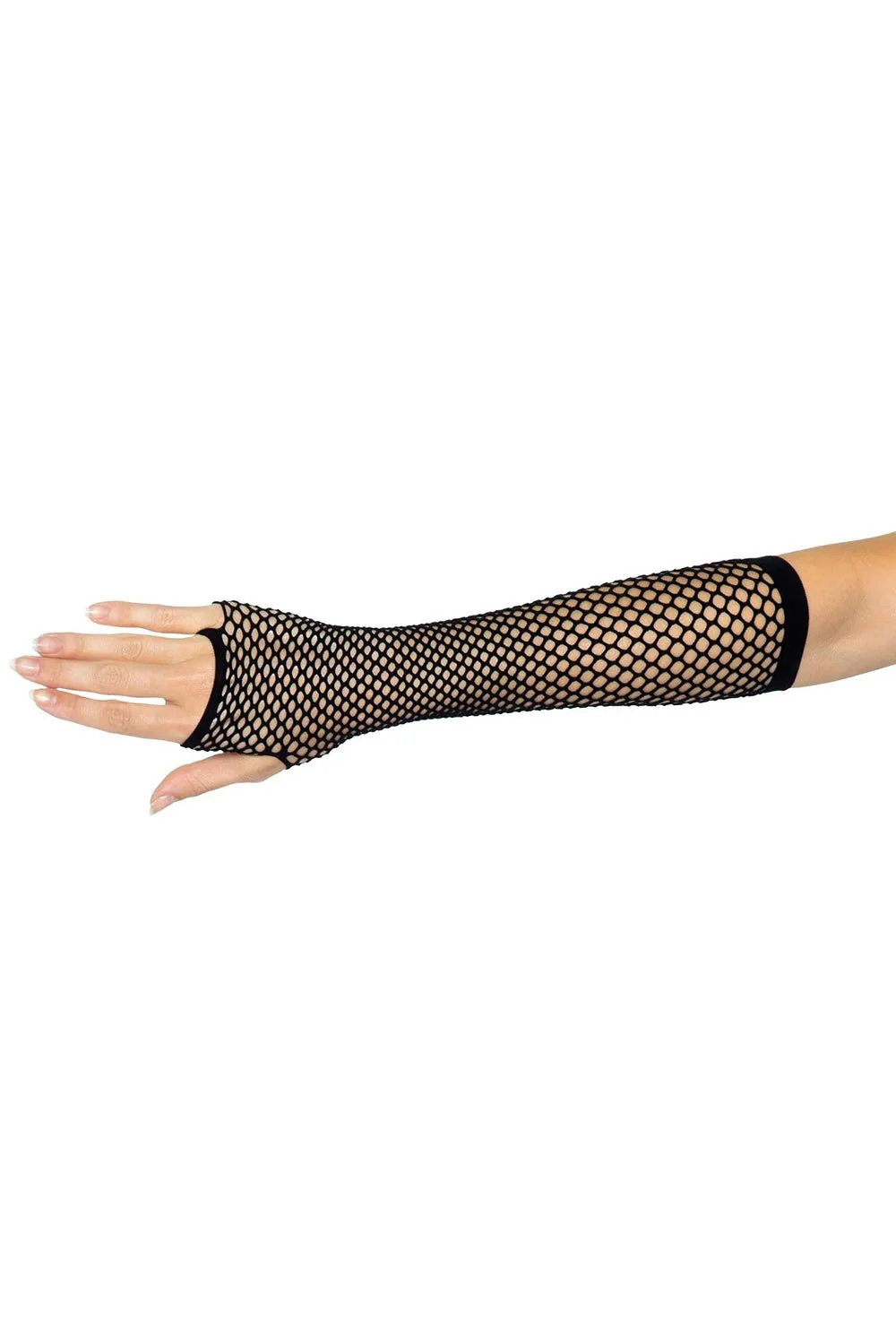 Fishnet Fingerless Gloves - Image 4