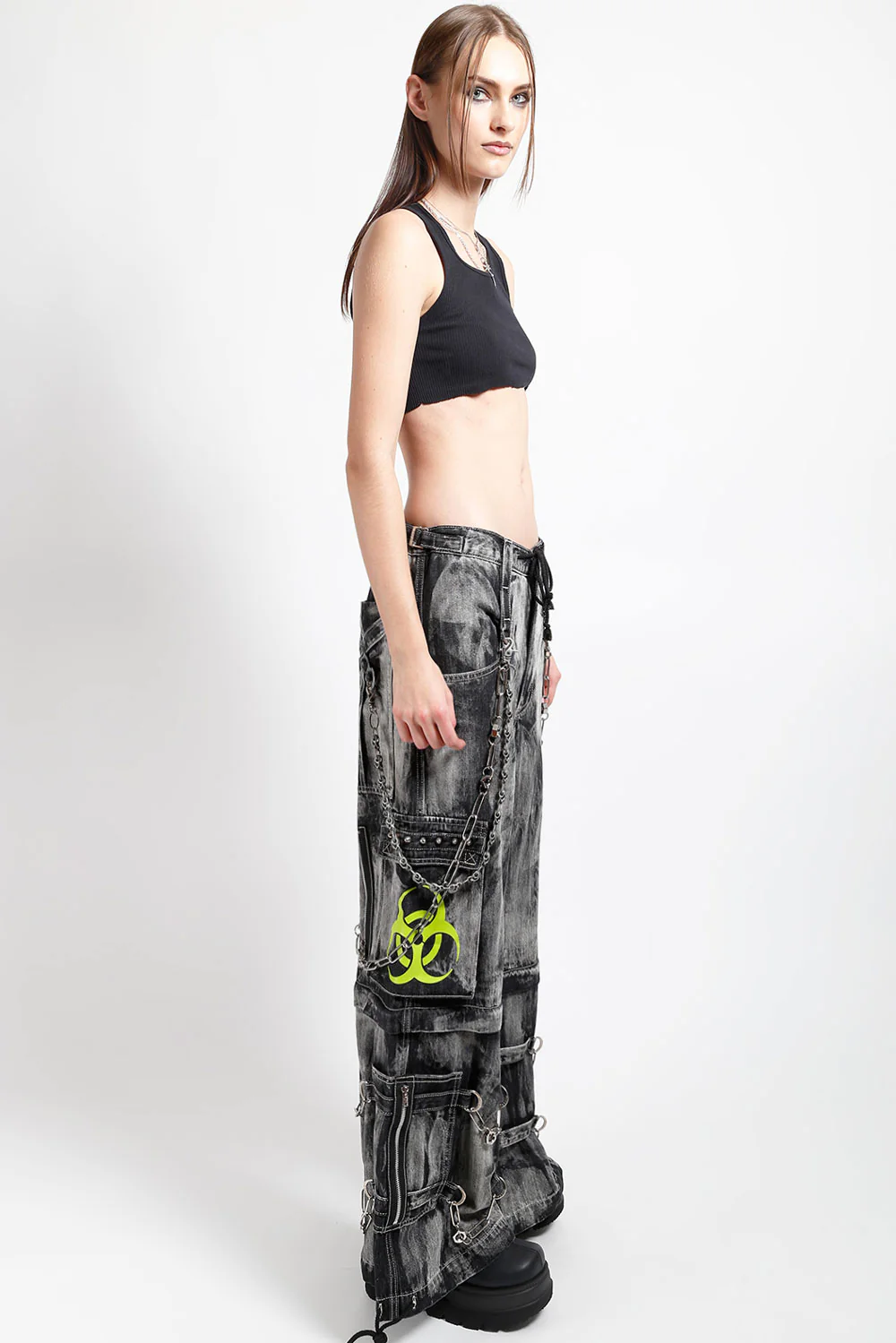 Tripp NYC Biohazard Pants [Black Denim Storm Wash] - Image 6