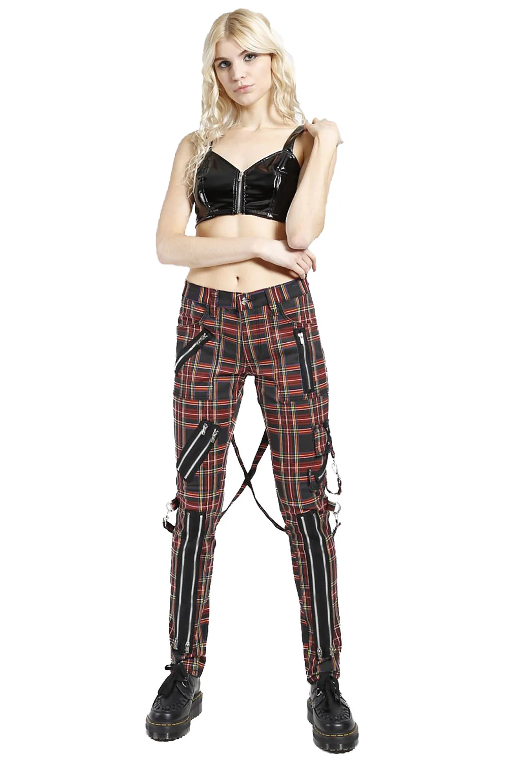 Tripp NYC Bondage Punk Pants [Black Plaid] - Image 5
