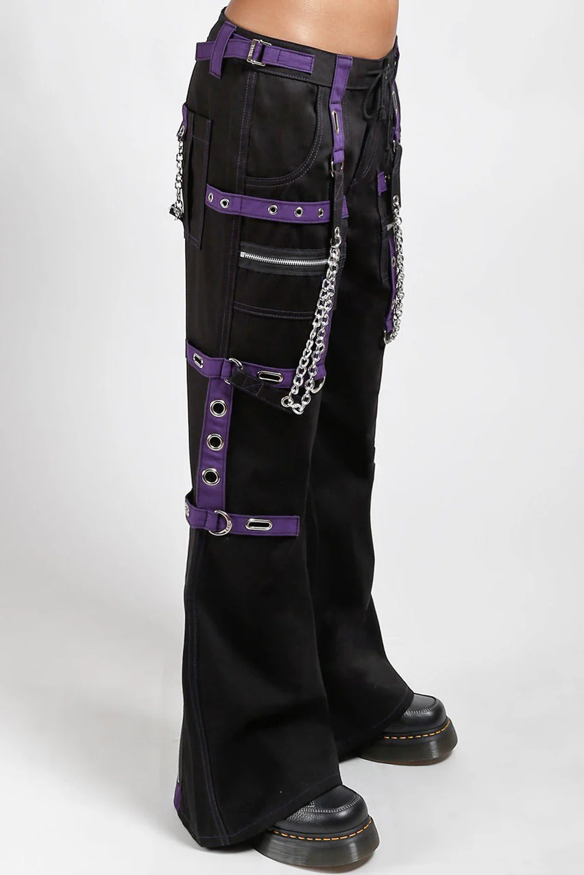 Tripp NYC Chain Dark Street Pants [Black/Purple] - Image 2