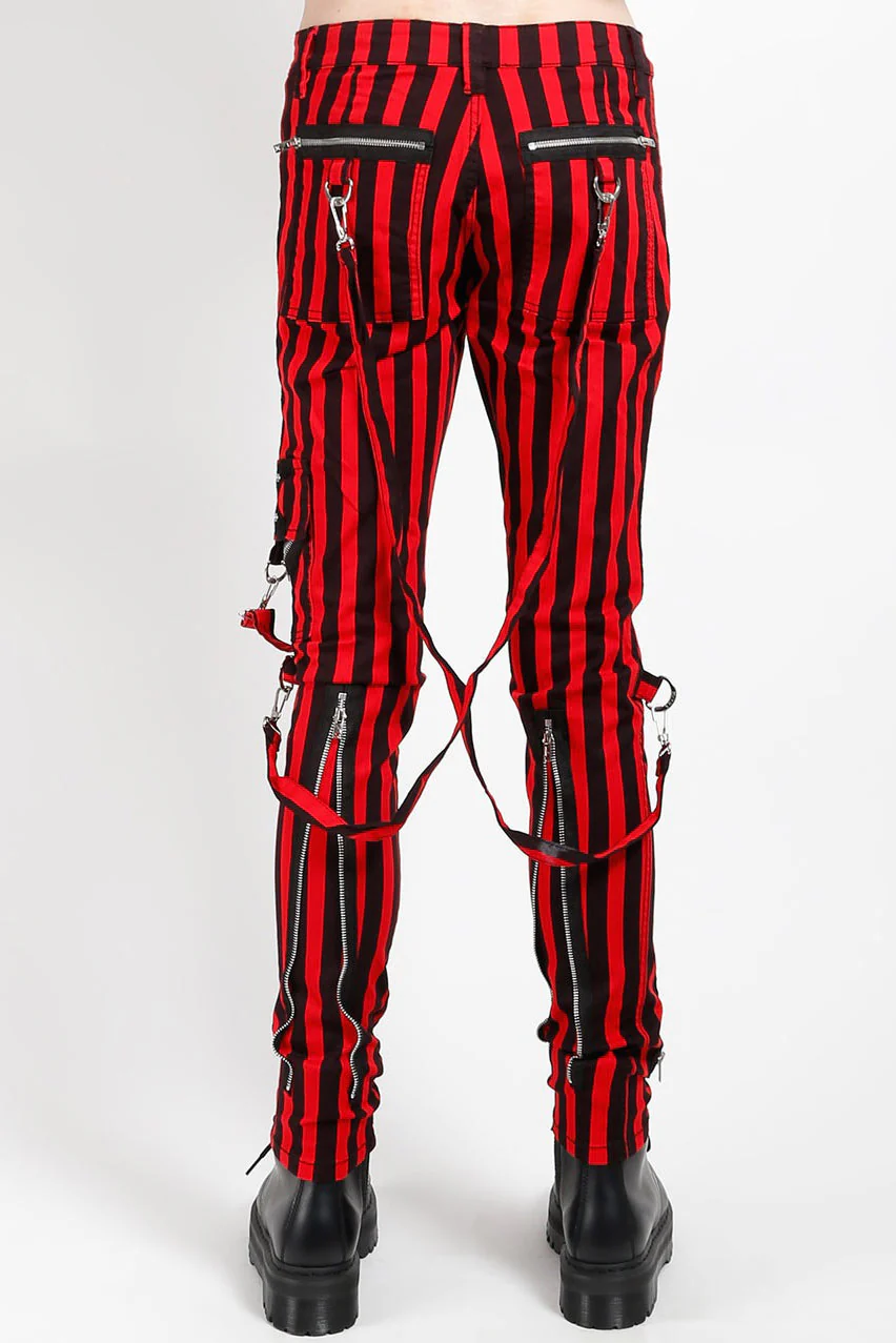 Tripp NYC Classic Strap Pant [RED/BLACK STRIPED] - Image 3
