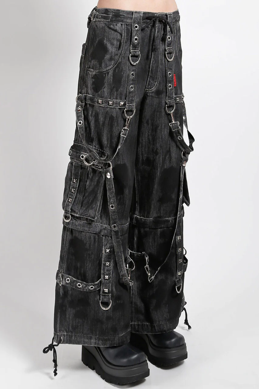 Tripp NYC Denim Strap Pants [Black Ink Wash] - Image 8