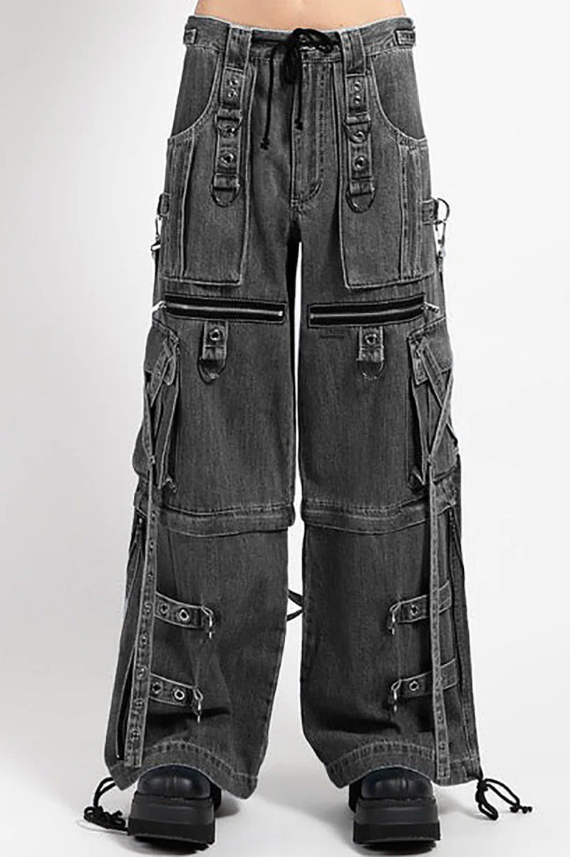 Tripp NYC Denim X Strap Pants [BLACK DENIM] - Image 11