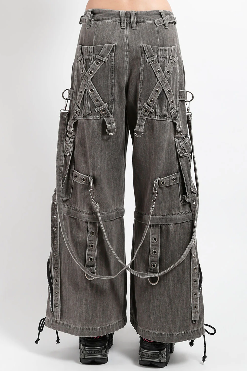 Tripp NYC Denim X Strap Pants [BLACK DENIM] - Image 13