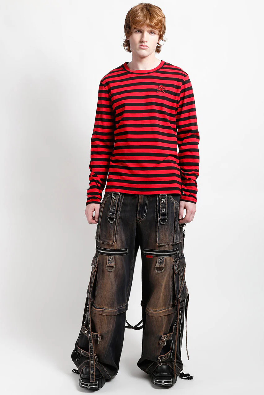Tripp NYC Dirty X-Strap Pants [DIRTY WASH BLUE DENIM] - Image 5