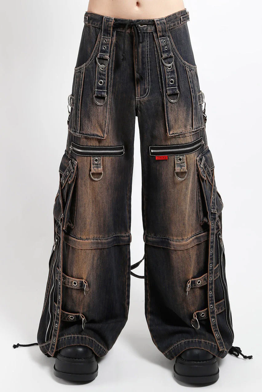Tripp NYC Dirty X-Strap Pants [DIRTY WASH BLUE DENIM] - Image 6