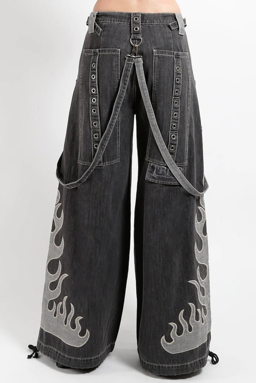 Tripp NYC Flame Dark Street Pants [BLACK DENIM] - Image 7