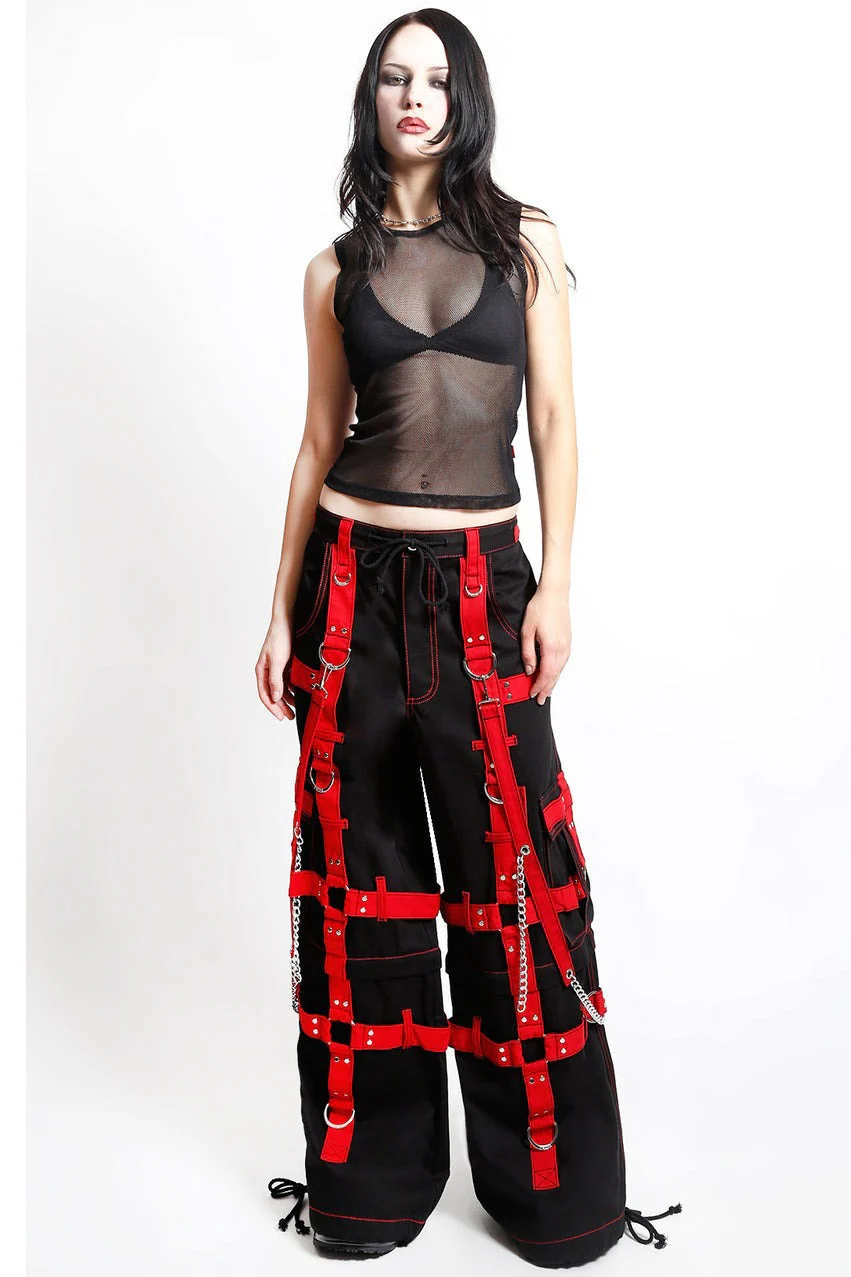 Tripp NYC Harness Dark Street Pants [Black/Red] - Image 10