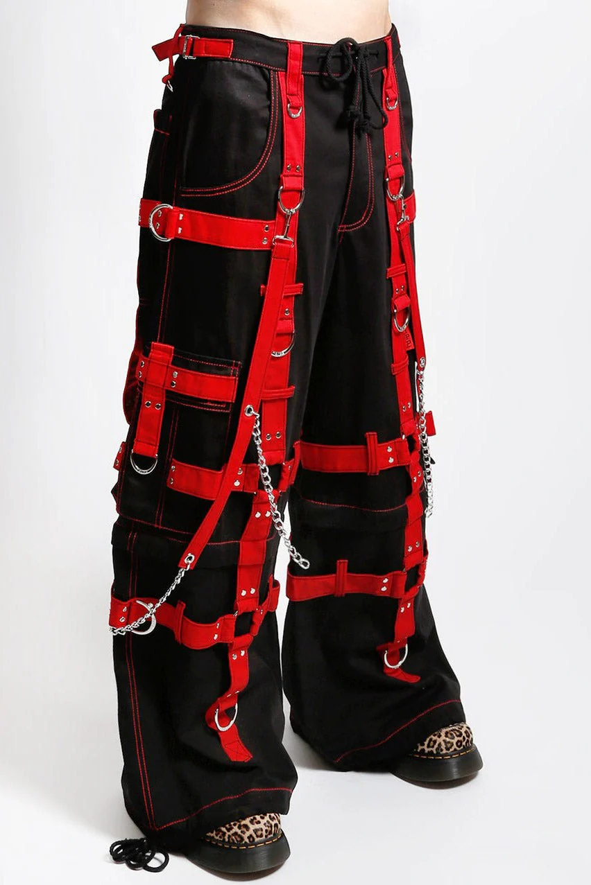 Tripp NYC Harness Dark Street Pants [Black/Red] - Image 2