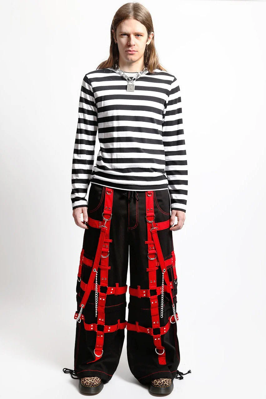Tripp NYC Harness Dark Street Pants [Black/Red] - Image 5