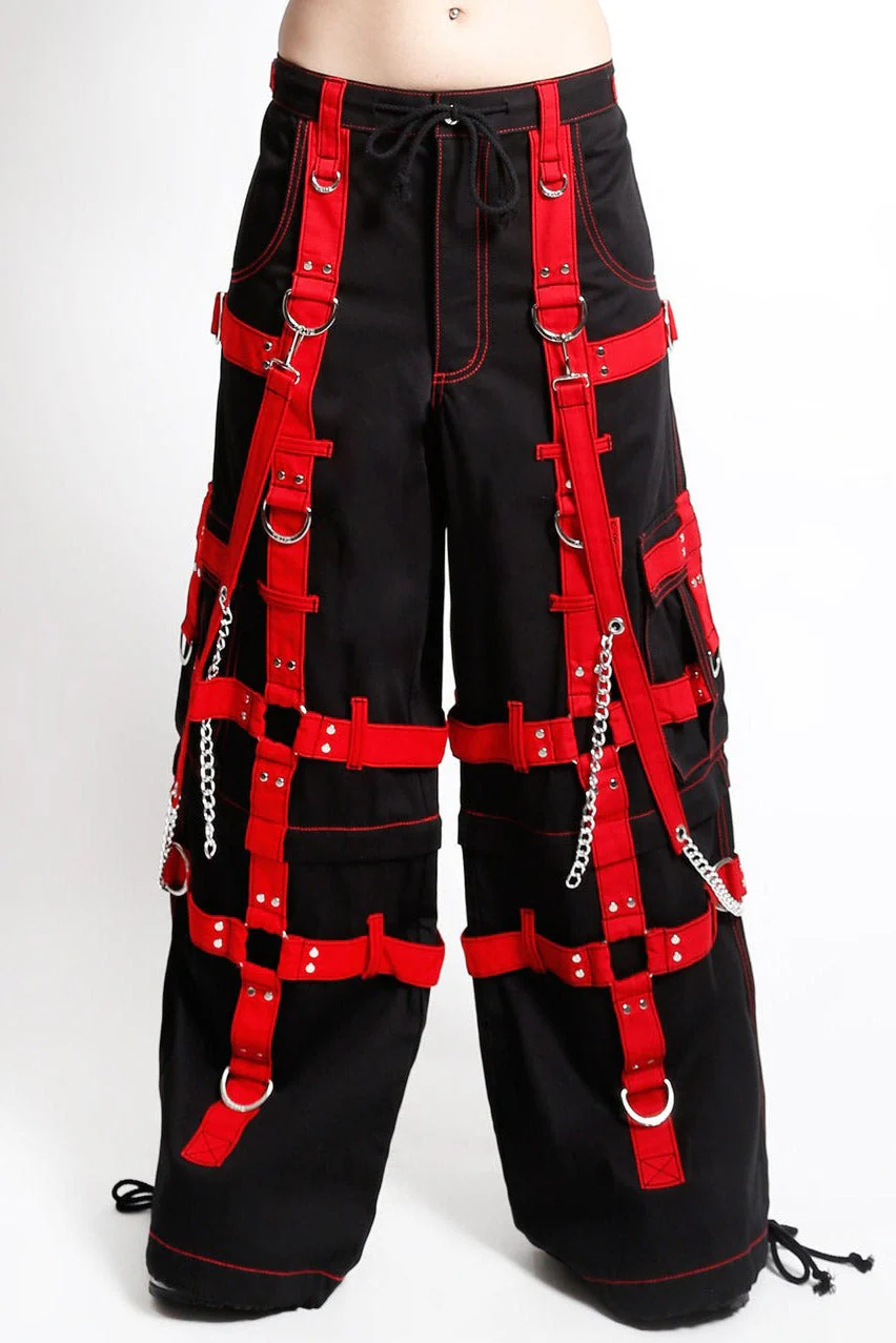Tripp NYC Harness Dark Street Pants [Black/Red] - Image 6