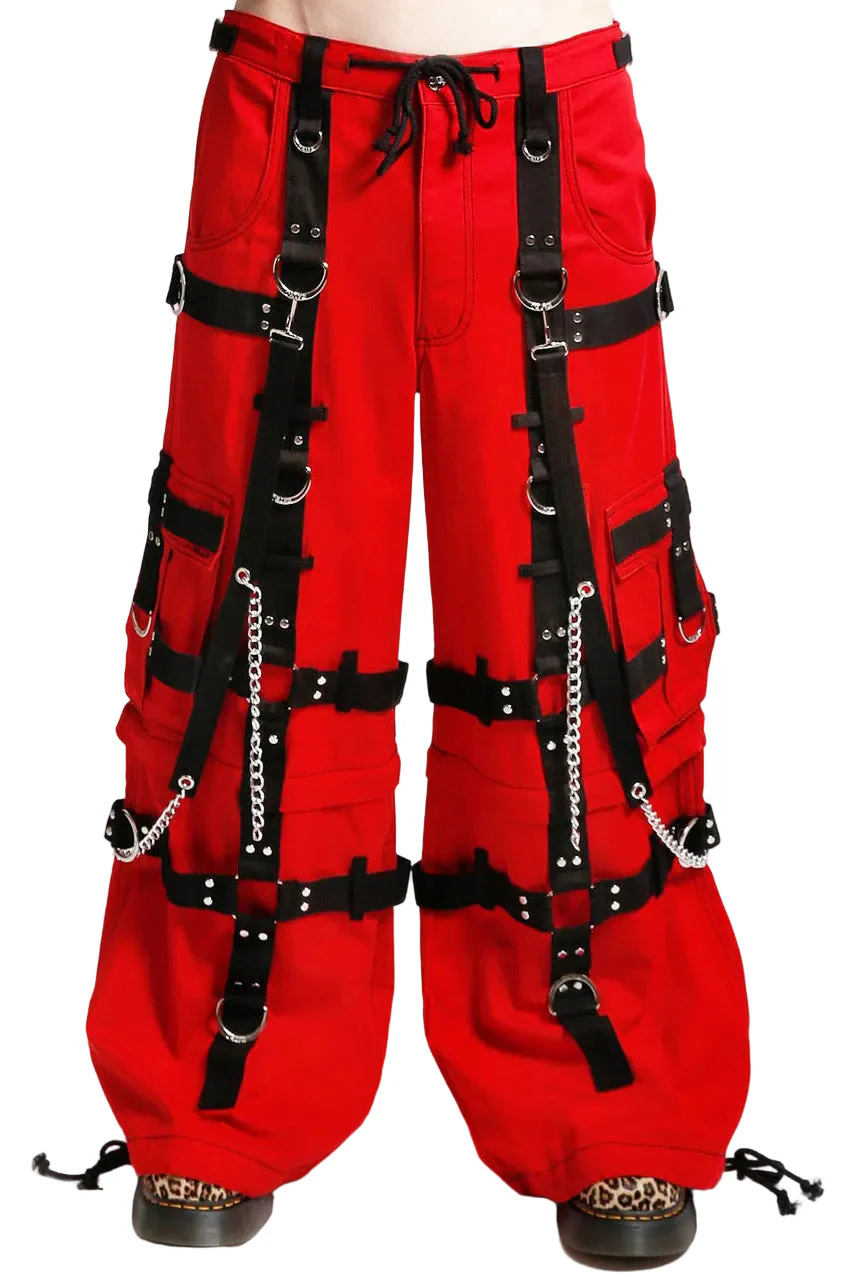 Tripp NYC Harness Dark Street Pants [Red/Black]
