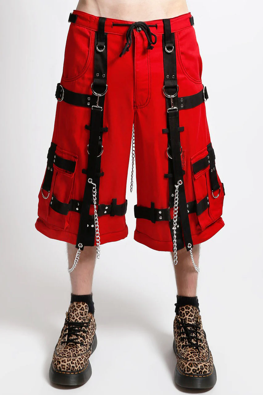 Tripp NYC Harness Dark Street Pants [Red/Black] - Image 4