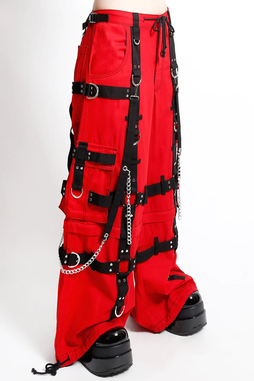 Tripp NYC Harness Dark Street Pants [Red/Black] - Image 7