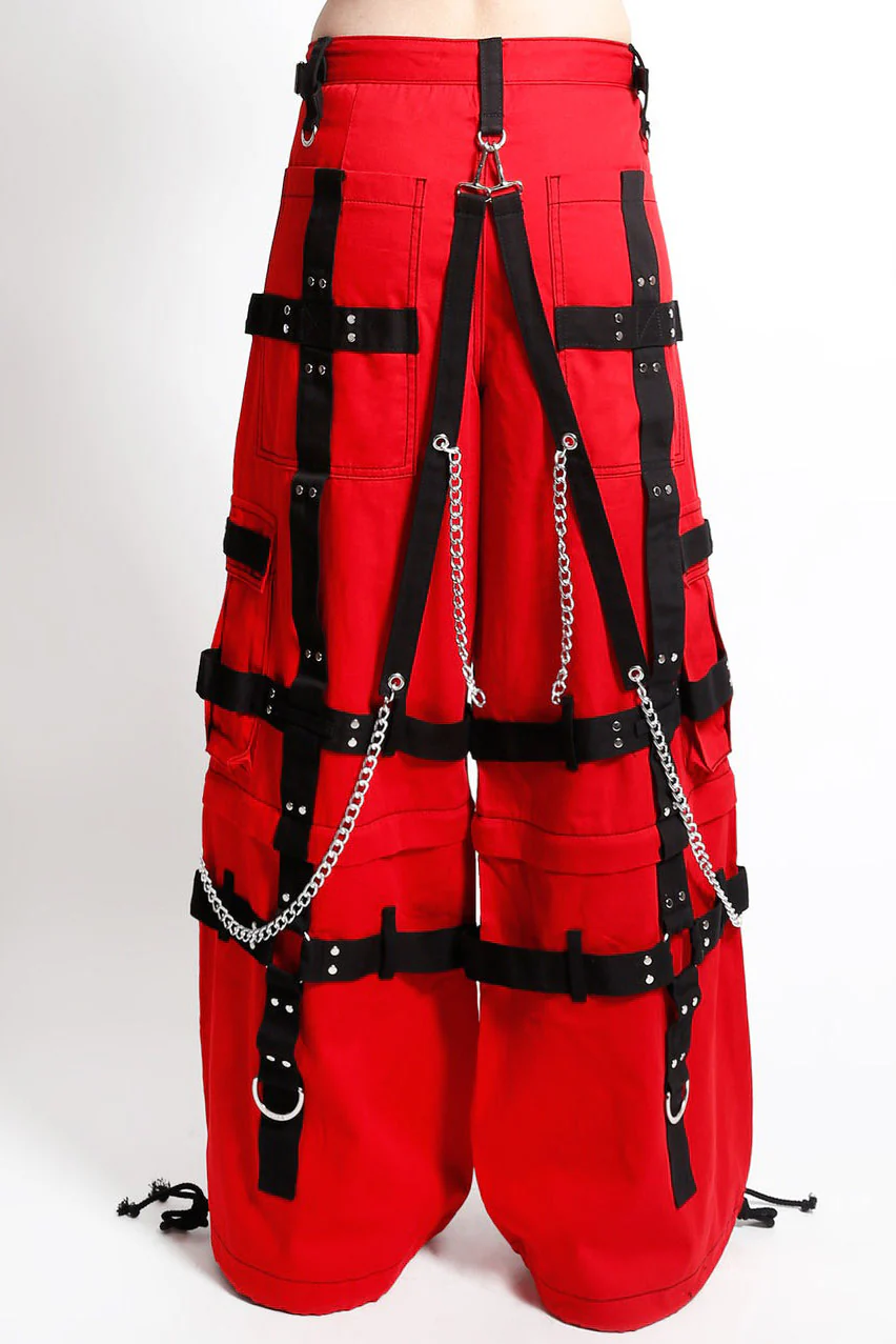 Tripp NYC Harness Dark Street Pants [Red/Black] - Image 8