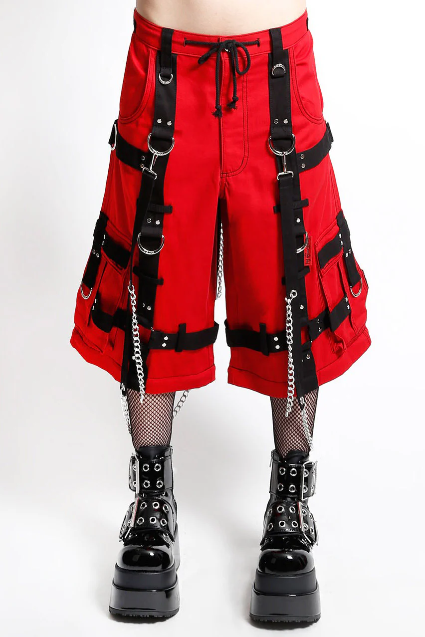 Tripp NYC Harness Dark Street Pants [Red/Black] - Image 9