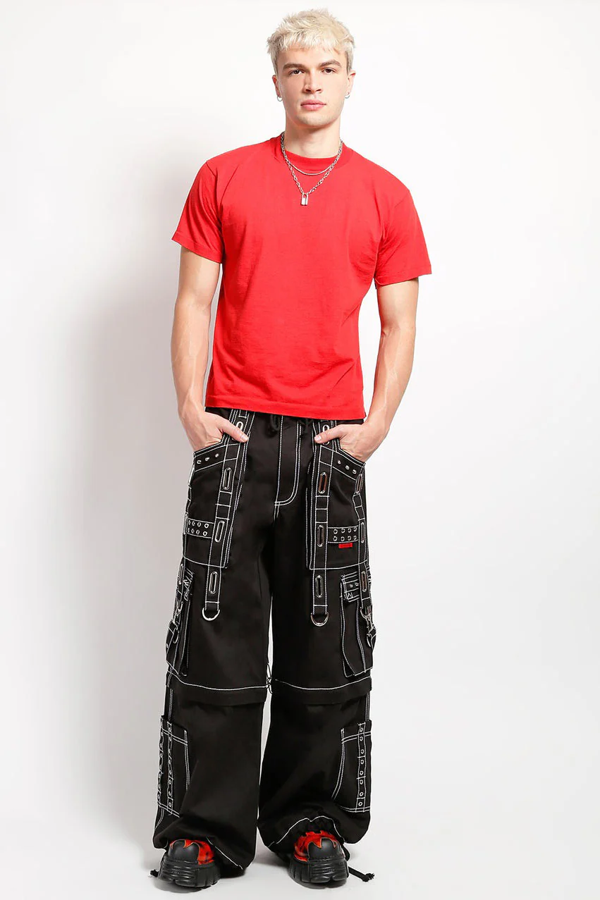 Tripp NYC Interlace Pants with White Stitch [BLACK/SILVER] - Image 7