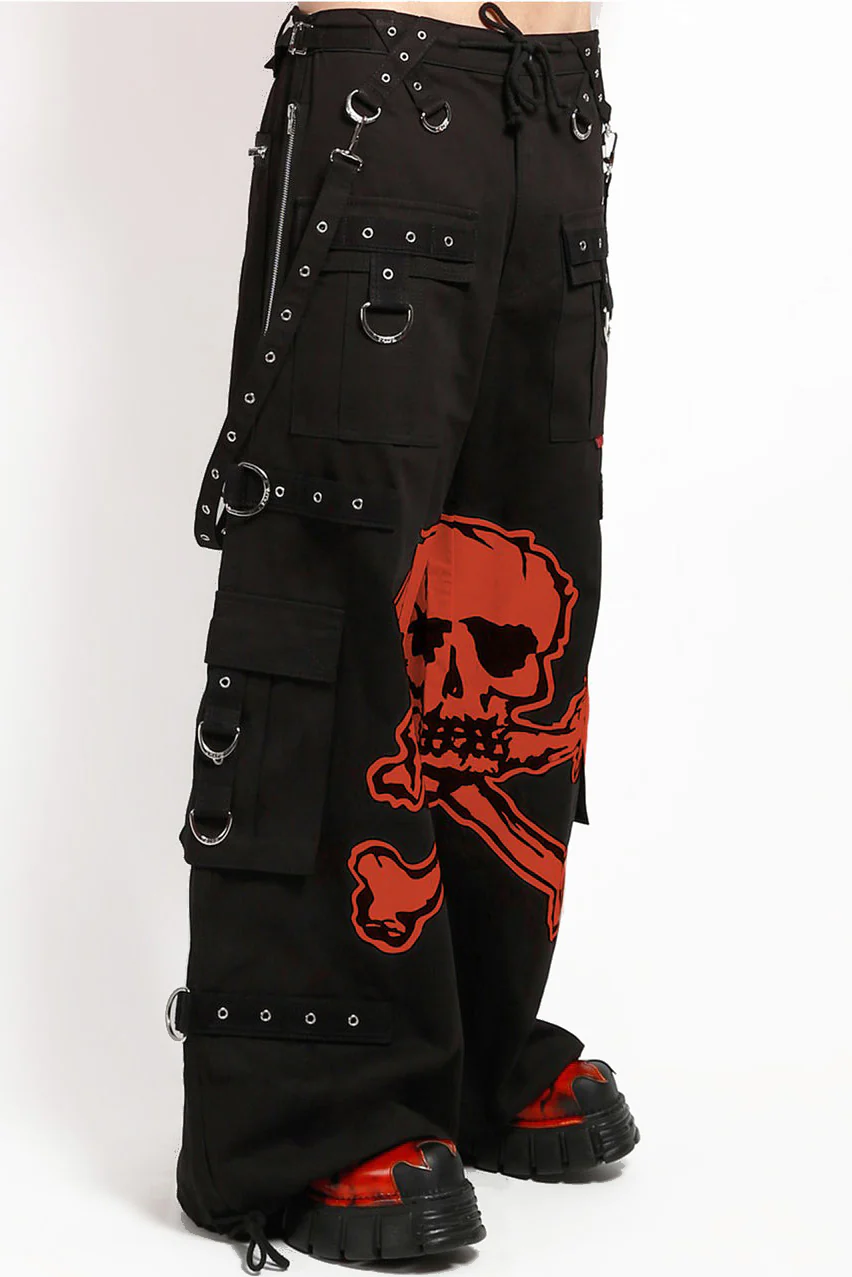 Tripp NYC Mega Skull Pants [BLACK/RED] - Image 2